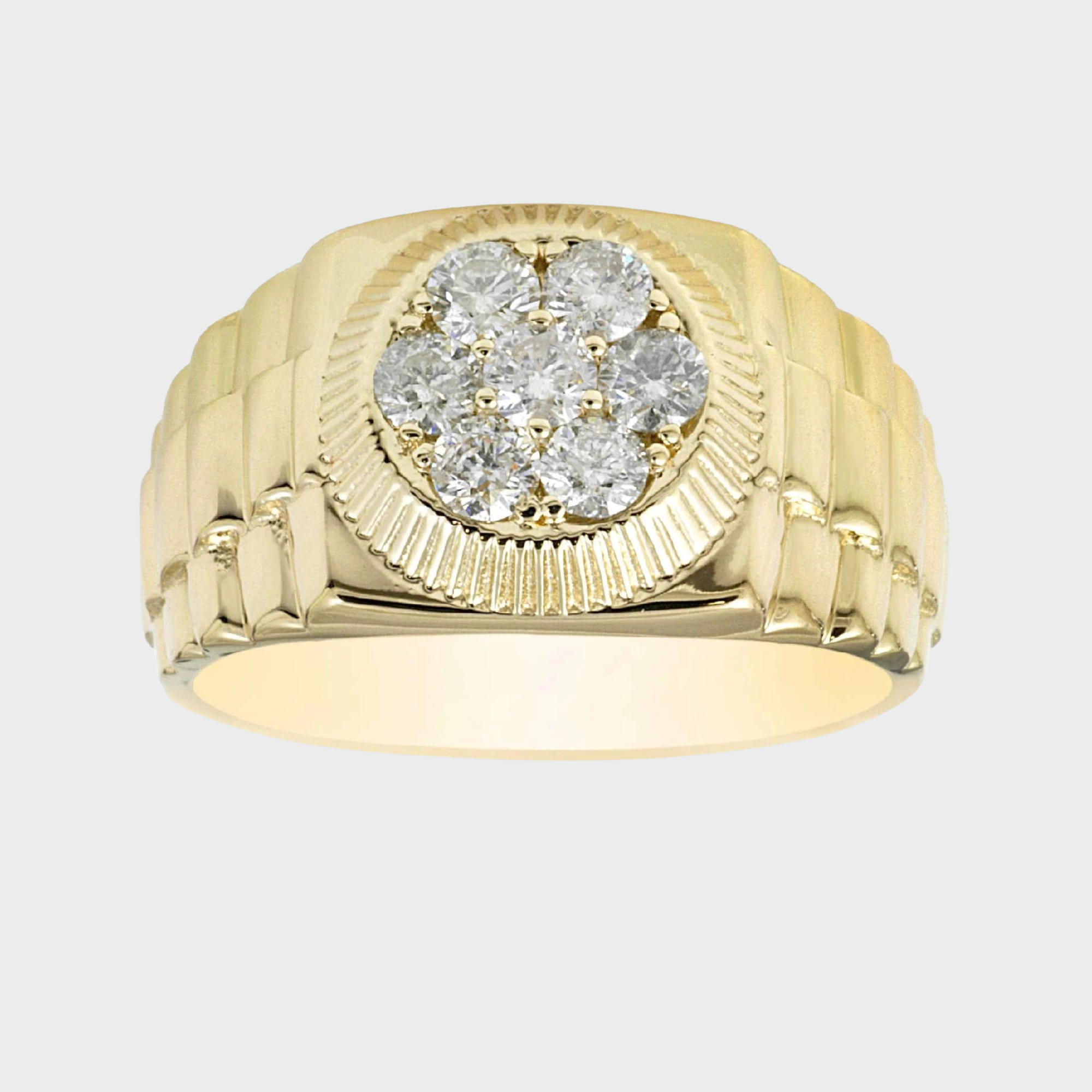 Pompeii 3/4Ct Diamond Ring 14K Yellow Gold