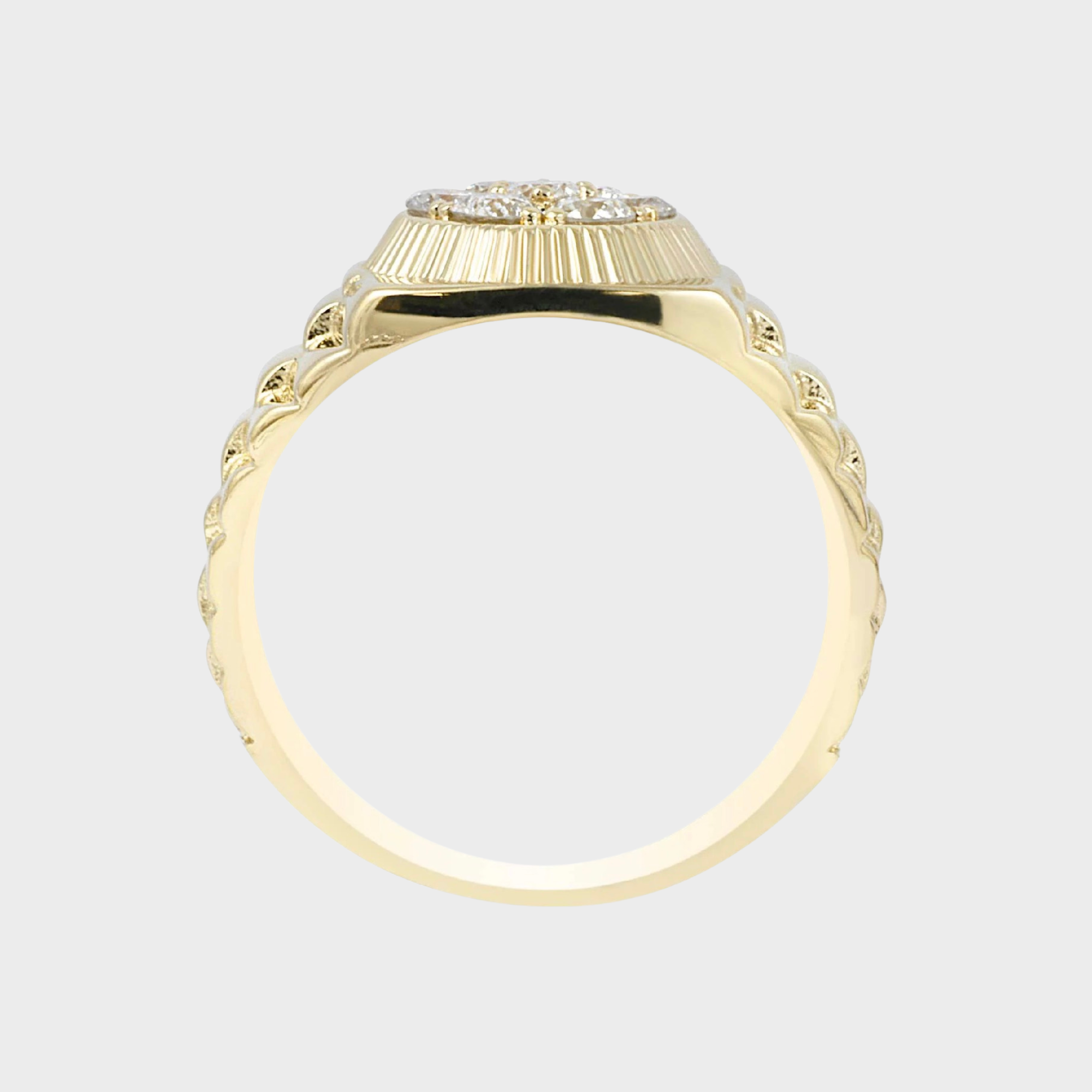 Pompeii 3/4Ct Diamond Ring 14K Yellow Gold