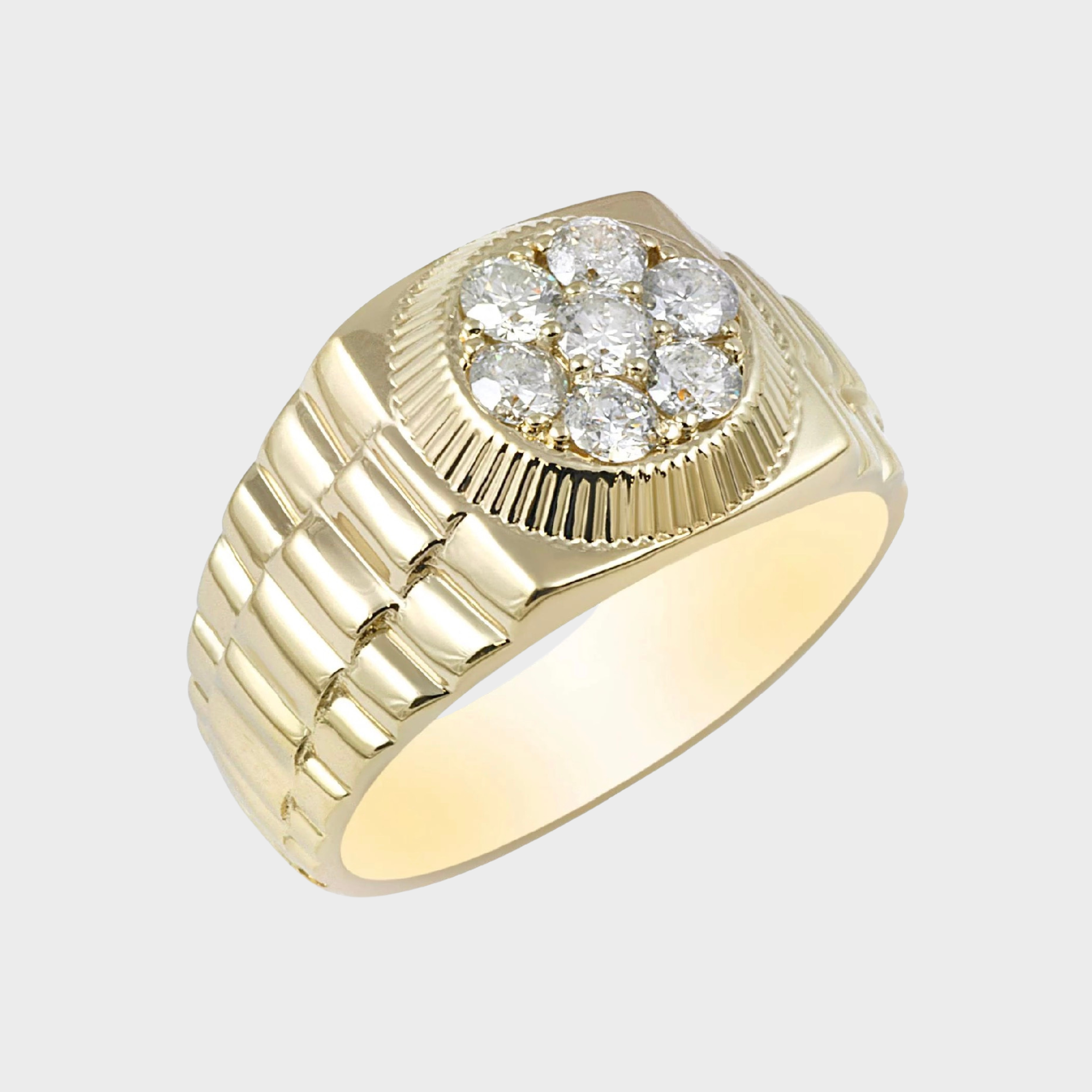 Pompeii 3/4Ct Diamond Ring 14K Yellow Gold