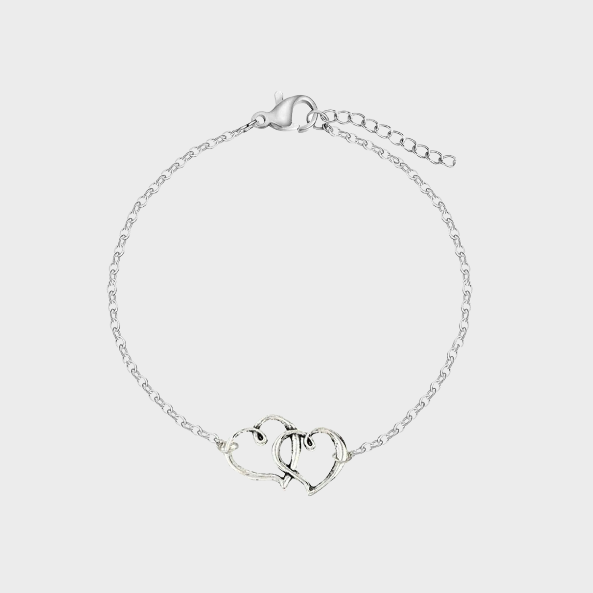 Double Heart Anklet