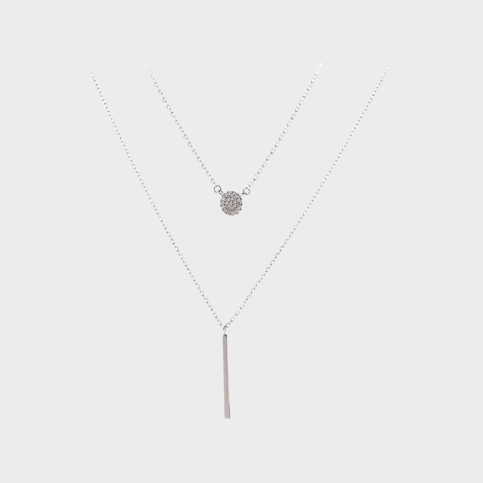 Zircon round Pendant Necklaces