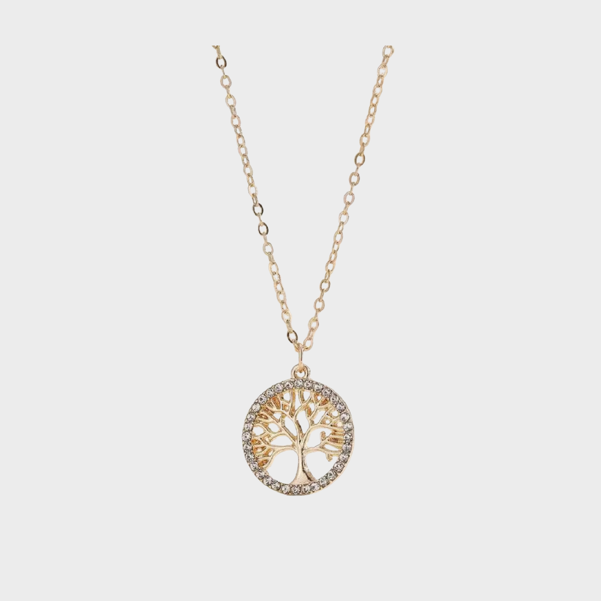 Zircon Tree of Life Pendant Necklace