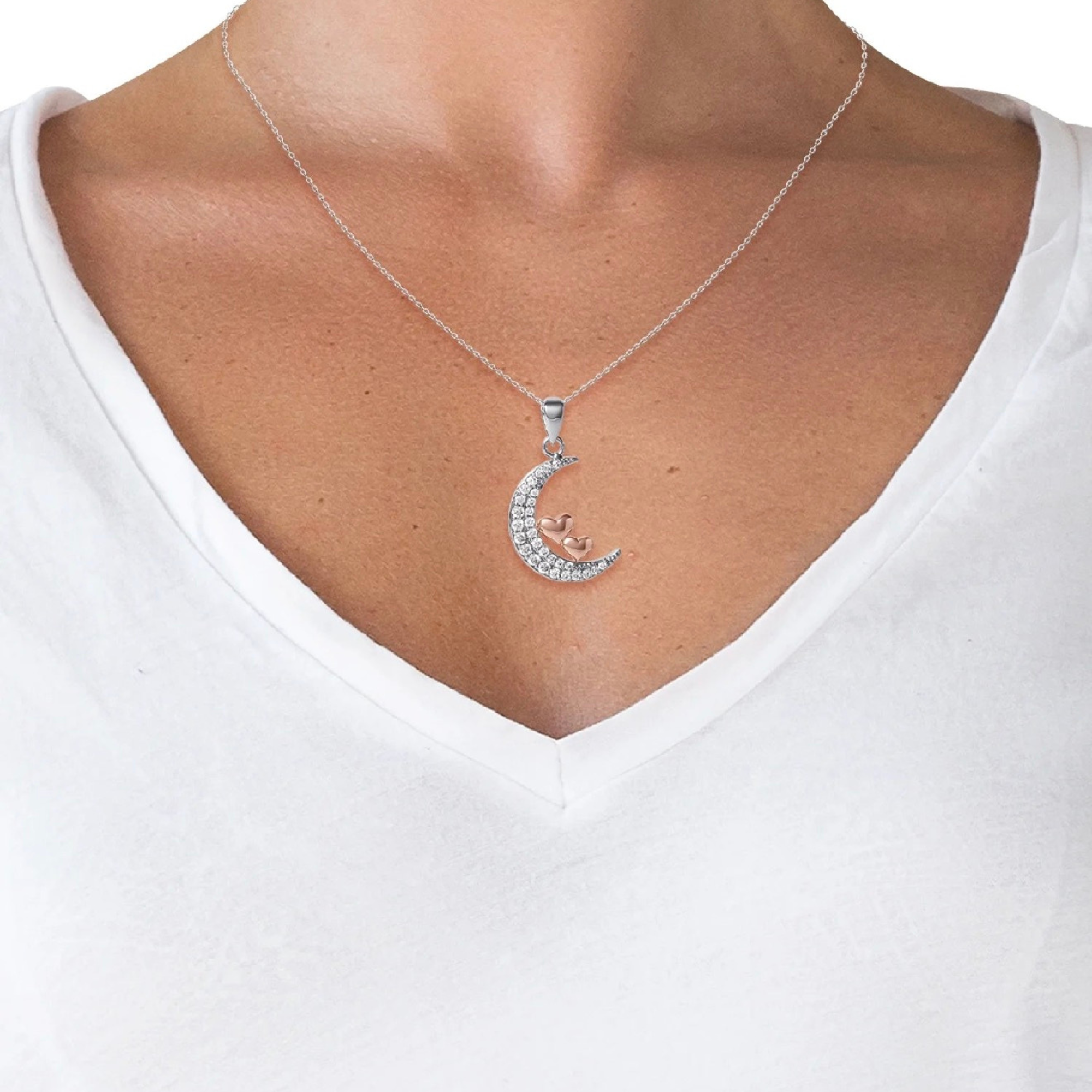 Women'S Brass Pink Gold Plated Necklace