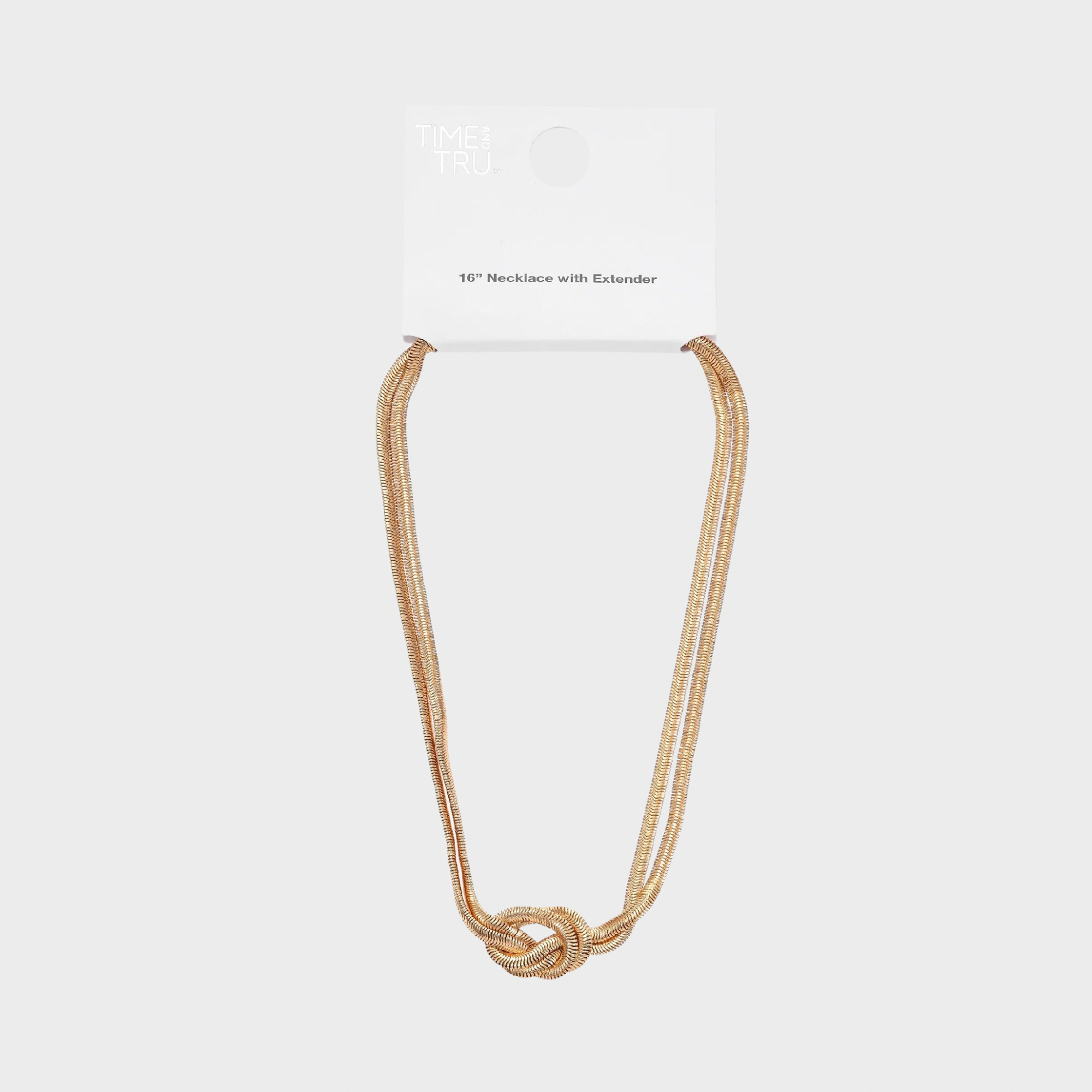 Goldtone Knotted Snake Chain Necklace