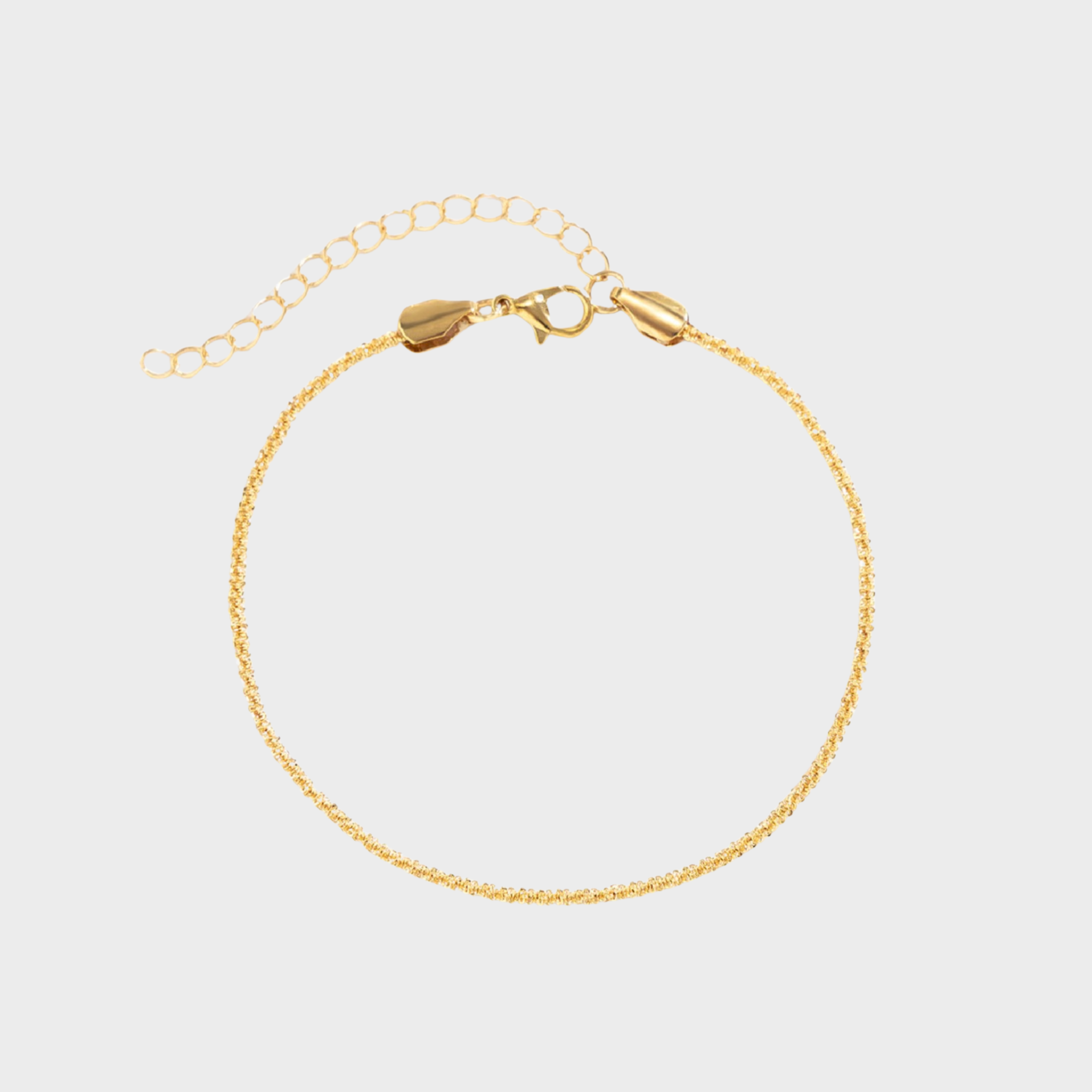 Sparkling Slim Chain Metallic Anklet