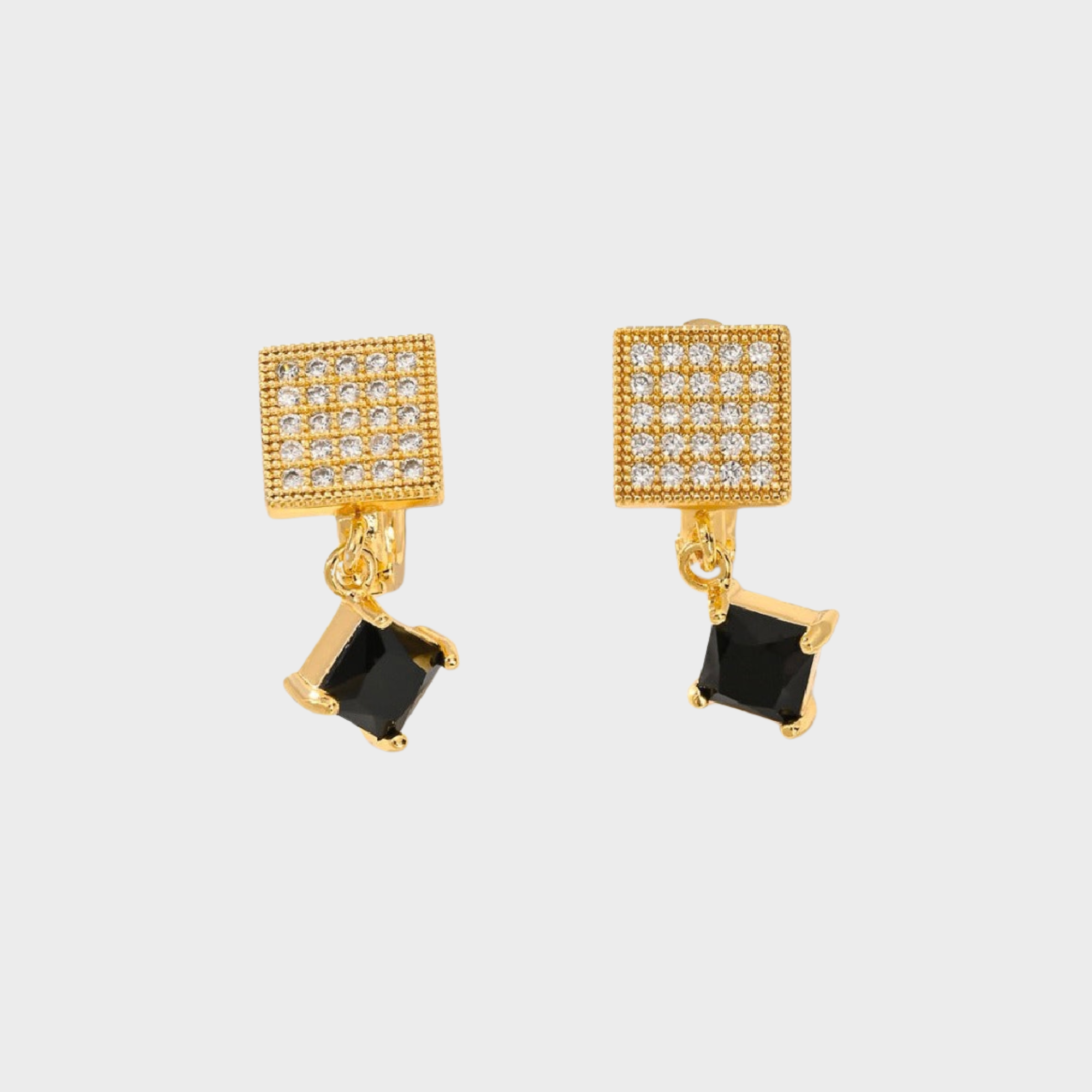 Square Fashion Zircon Earrings