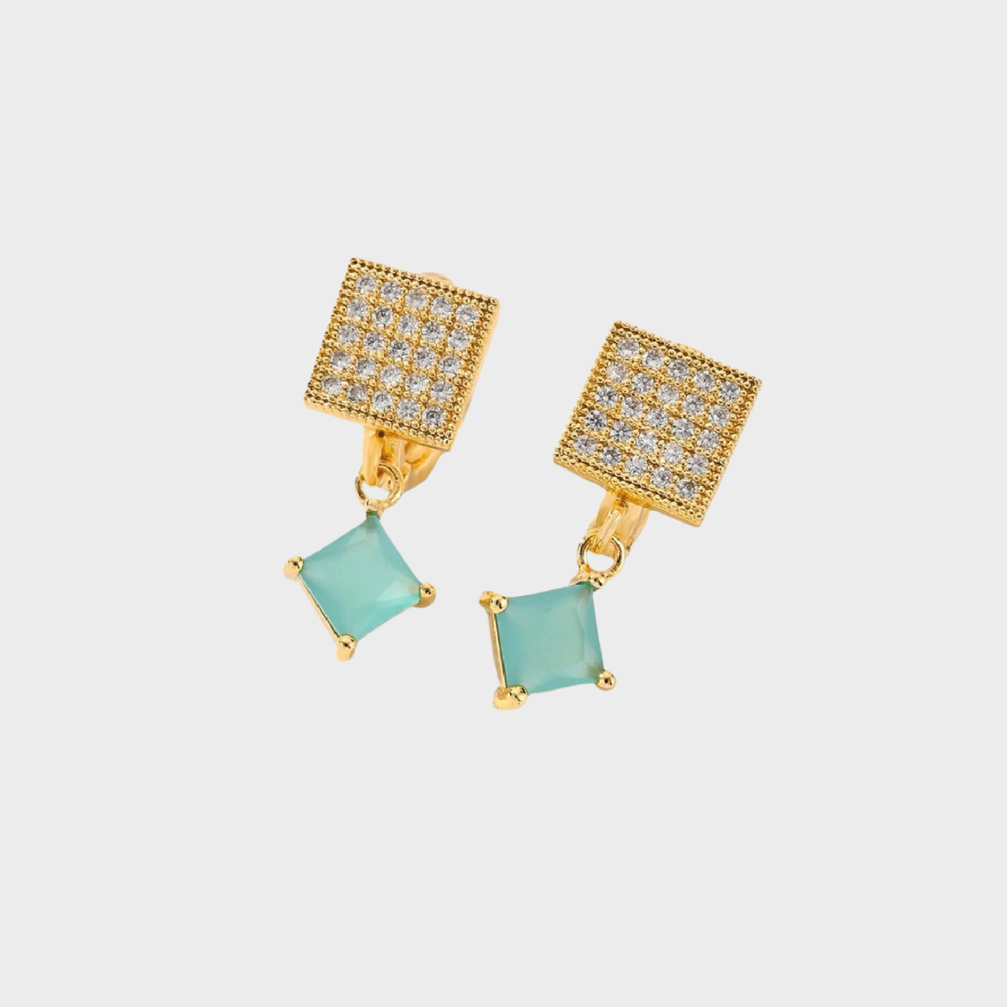 Square Fashion Zircon Earrings