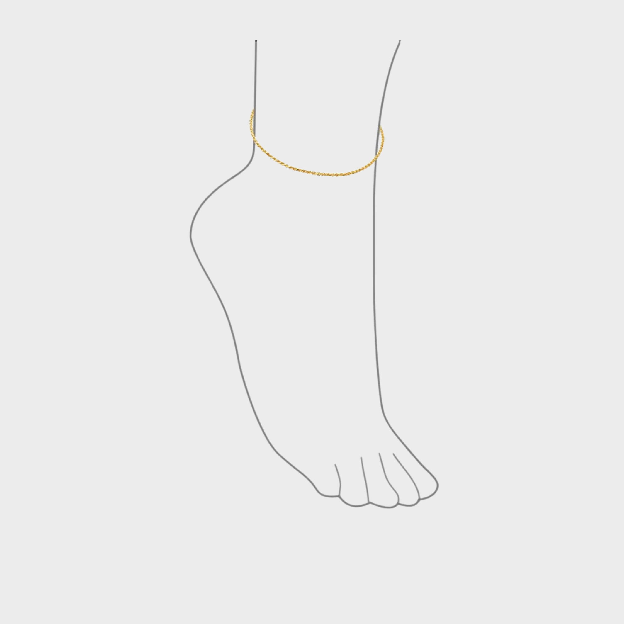 Figaro Rope Chain Anklet