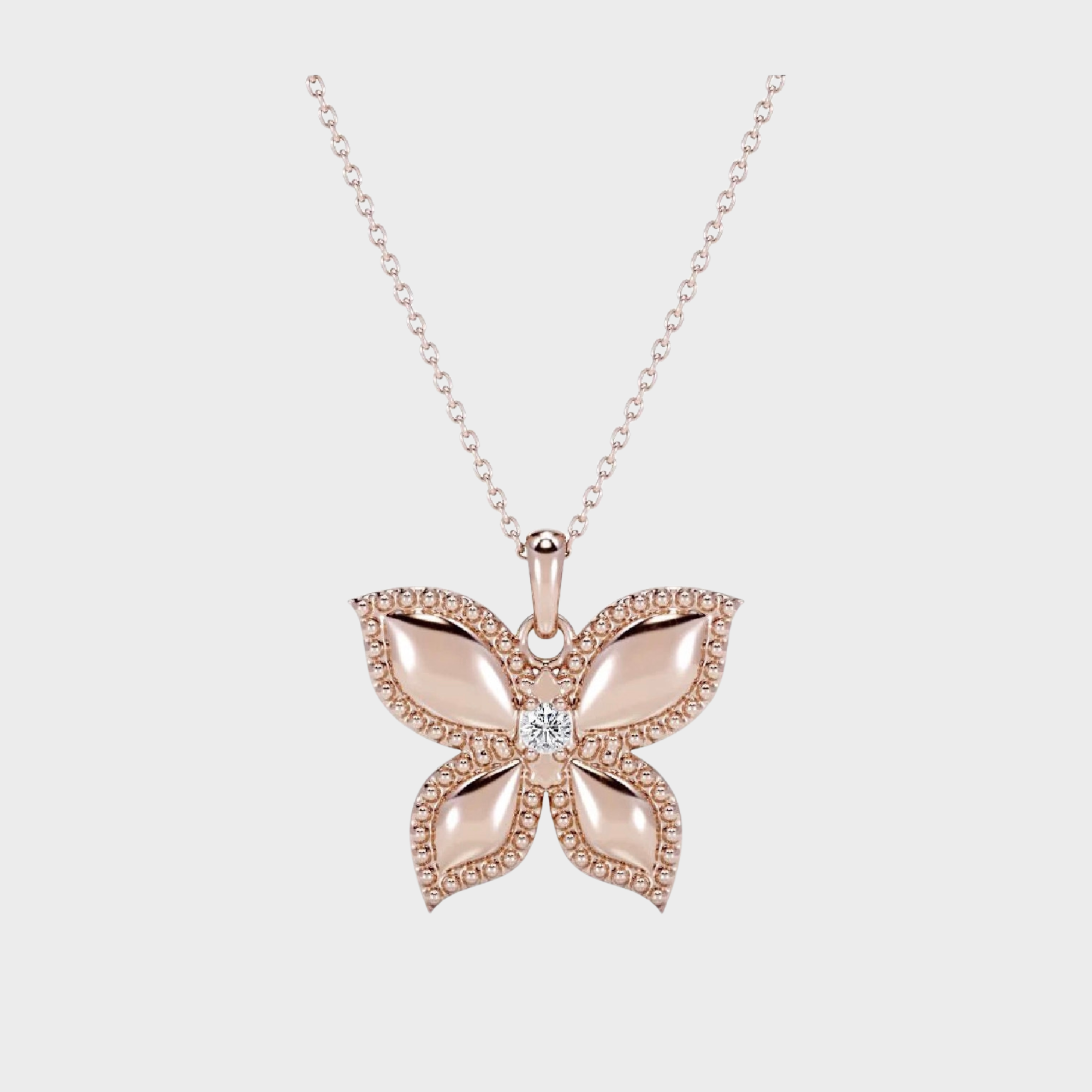 Butterfly-In-Love Pendant Necklace