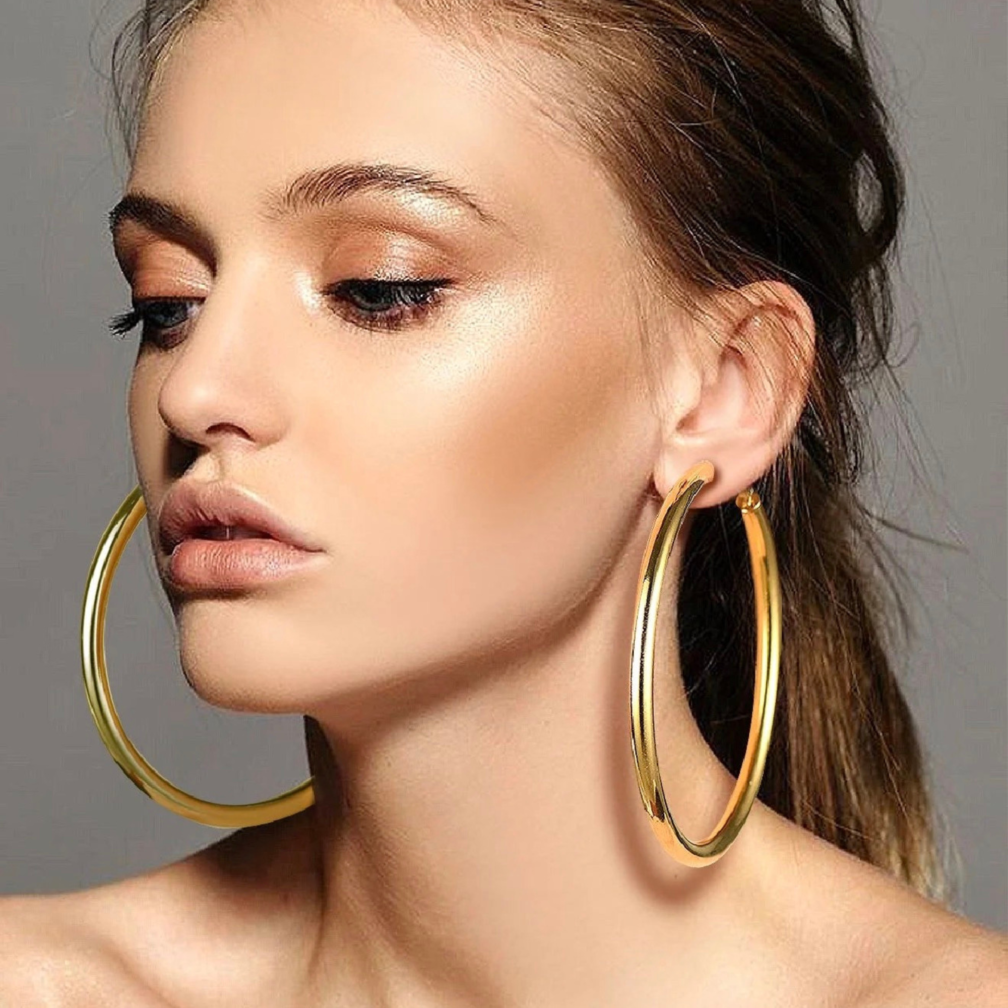 Chunky Hoop Earrings