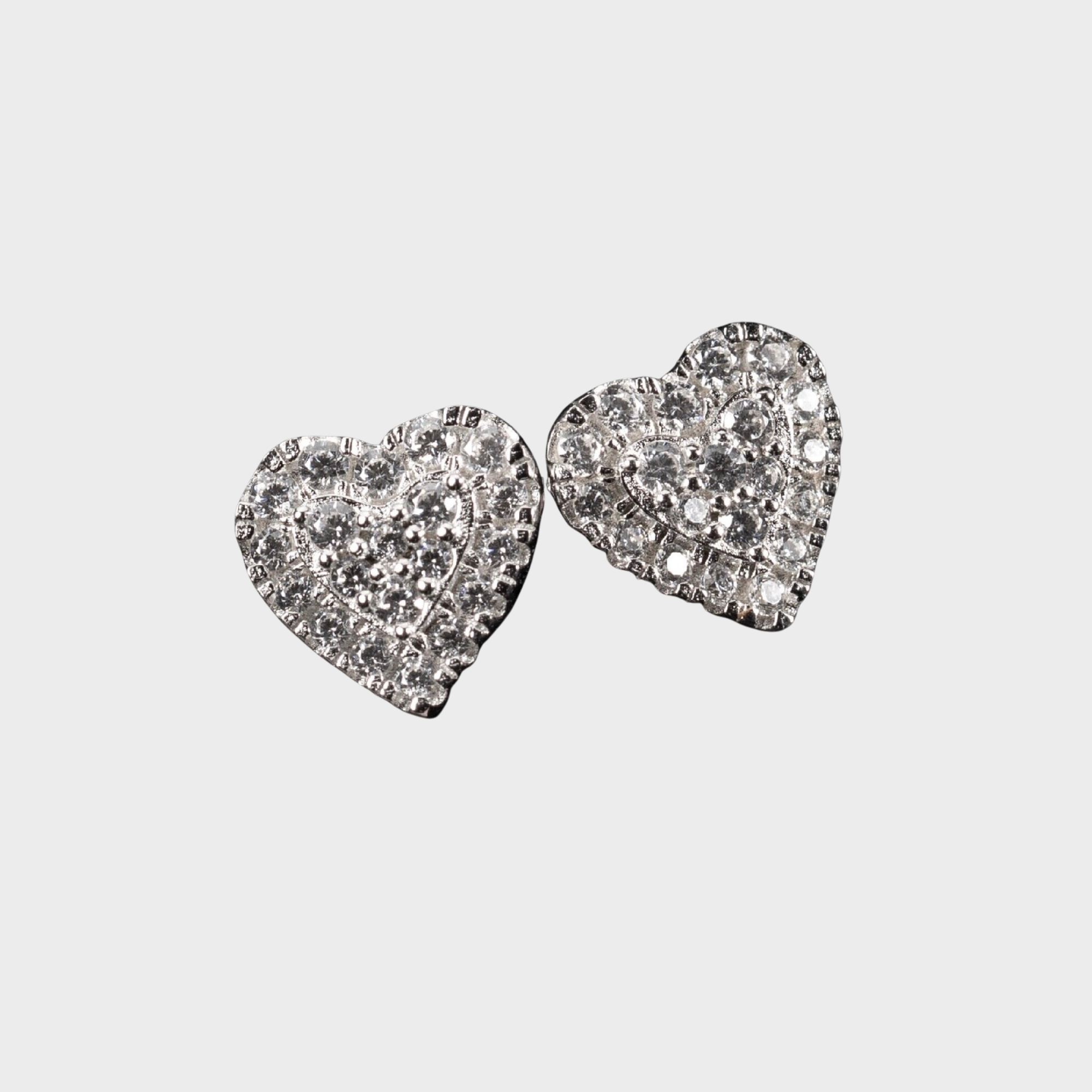 Honey Comb Set Heart Stud Earrings for Women