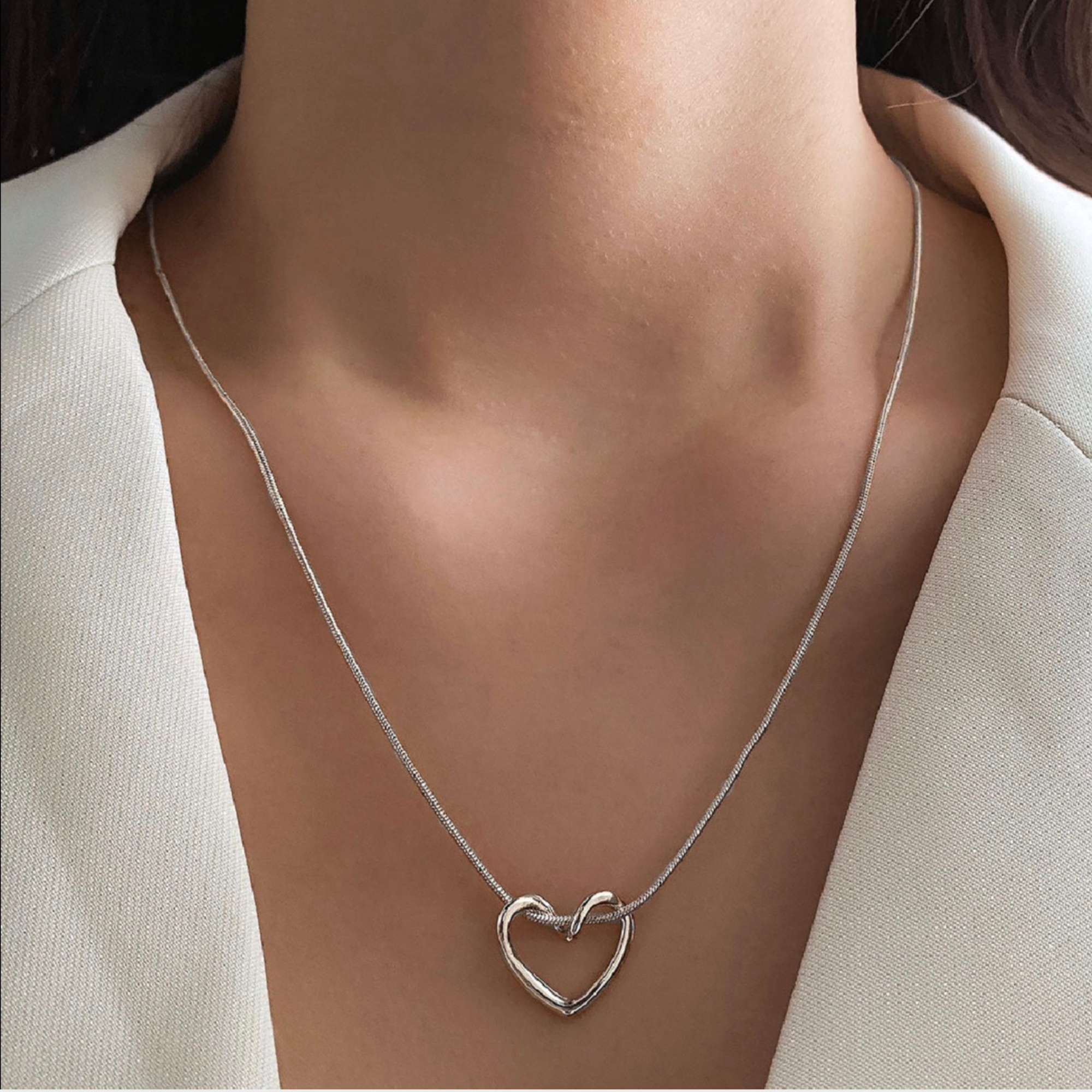 Hollow Heart Necklace