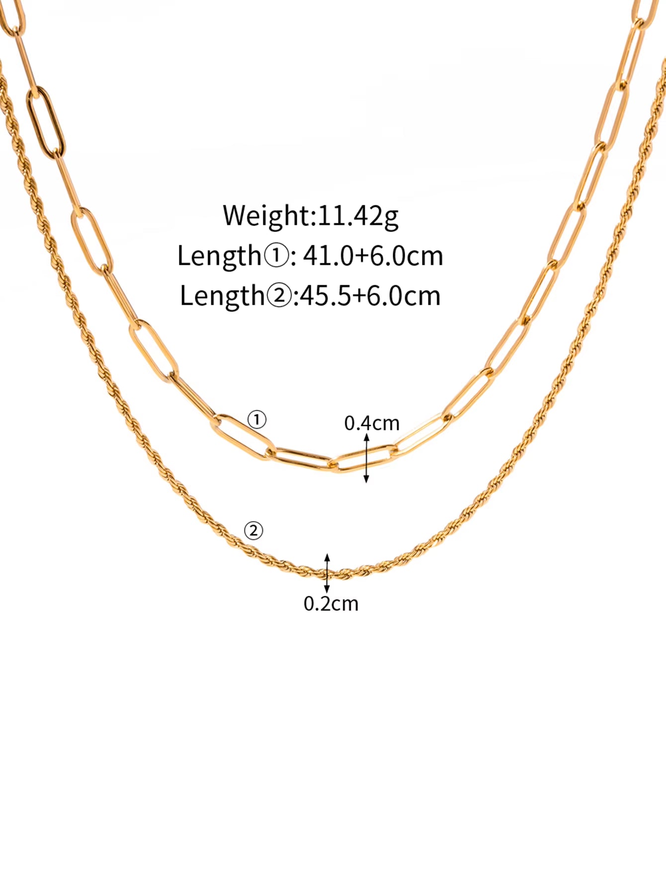 Uworld Simple Jewelry 18K Gold Plated Flat Snake Chain Layer Necklace Stainless Steel Snake Rope Chain Necklace Gift